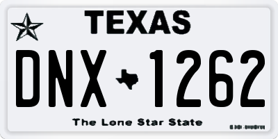 TX license plate DNX1262