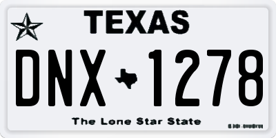TX license plate DNX1278