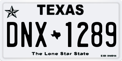 TX license plate DNX1289