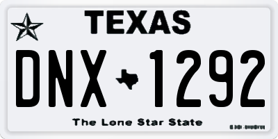 TX license plate DNX1292