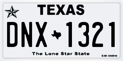TX license plate DNX1321
