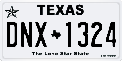 TX license plate DNX1324