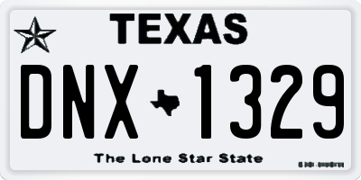 TX license plate DNX1329