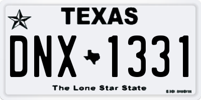 TX license plate DNX1331