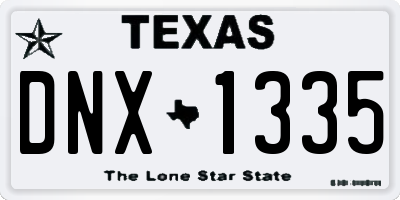 TX license plate DNX1335