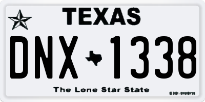 TX license plate DNX1338