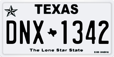 TX license plate DNX1342