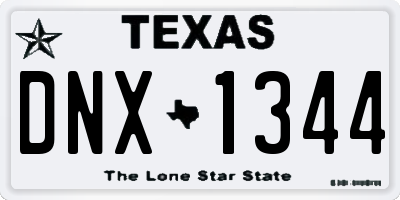 TX license plate DNX1344