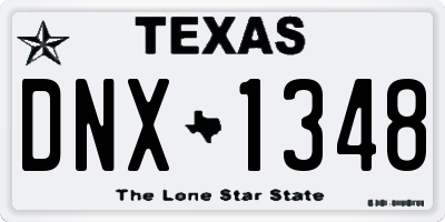 TX license plate DNX1348