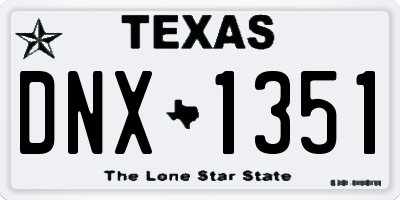 TX license plate DNX1351