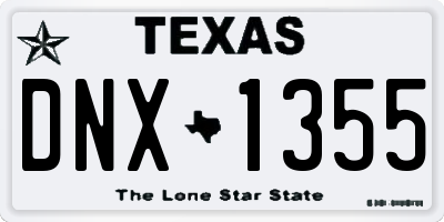 TX license plate DNX1355