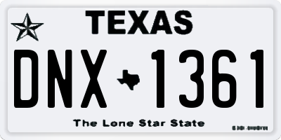 TX license plate DNX1361