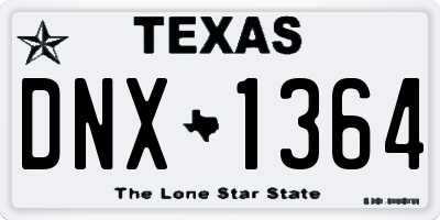 TX license plate DNX1364