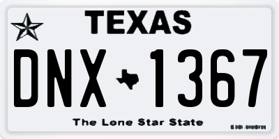 TX license plate DNX1367