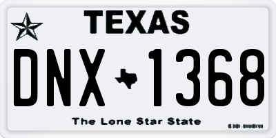 TX license plate DNX1368