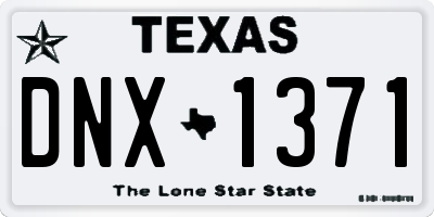 TX license plate DNX1371