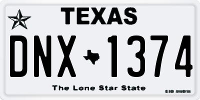 TX license plate DNX1374