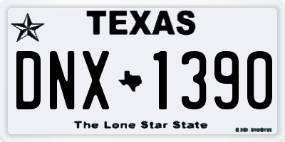 TX license plate DNX1390