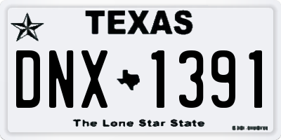 TX license plate DNX1391