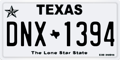 TX license plate DNX1394