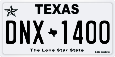 TX license plate DNX1400