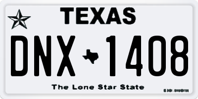 TX license plate DNX1408