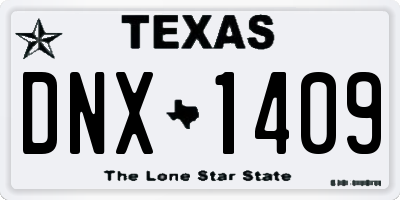 TX license plate DNX1409