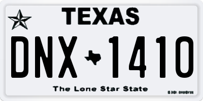 TX license plate DNX1410