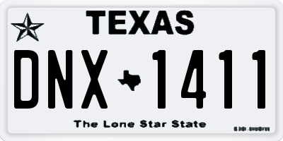 TX license plate DNX1411