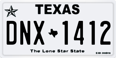 TX license plate DNX1412