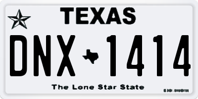 TX license plate DNX1414