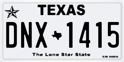 TX license plate DNX1415