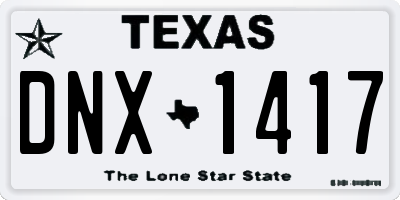 TX license plate DNX1417