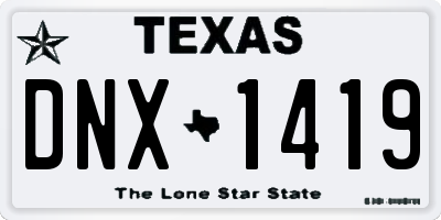 TX license plate DNX1419