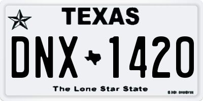 TX license plate DNX1420