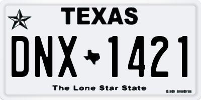 TX license plate DNX1421
