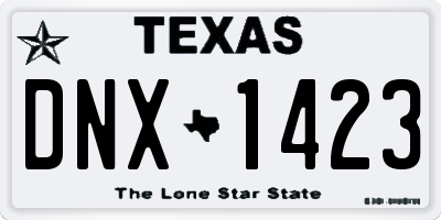 TX license plate DNX1423