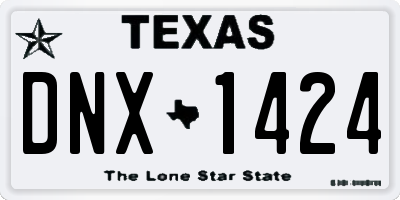TX license plate DNX1424