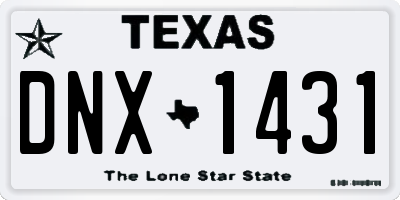 TX license plate DNX1431