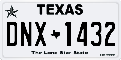 TX license plate DNX1432