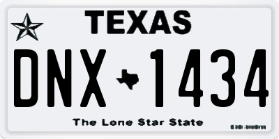 TX license plate DNX1434