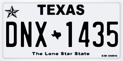 TX license plate DNX1435