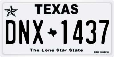 TX license plate DNX1437