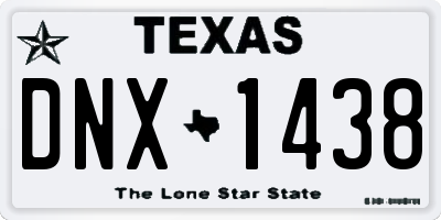 TX license plate DNX1438