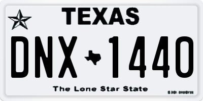 TX license plate DNX1440