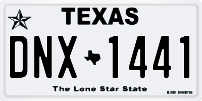 TX license plate DNX1441
