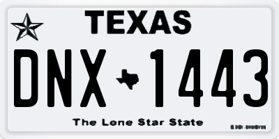 TX license plate DNX1443