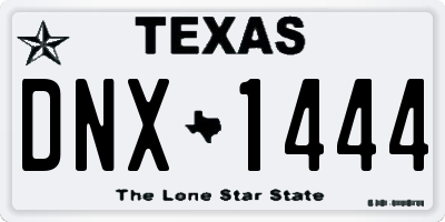TX license plate DNX1444