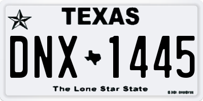 TX license plate DNX1445