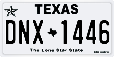 TX license plate DNX1446